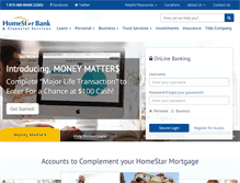 Tablet Screenshot of homestarbank.com